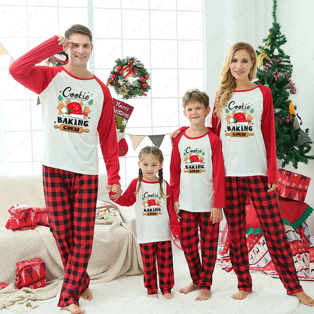 Cookie Baking Crew Funny Family Christmas Pajamas